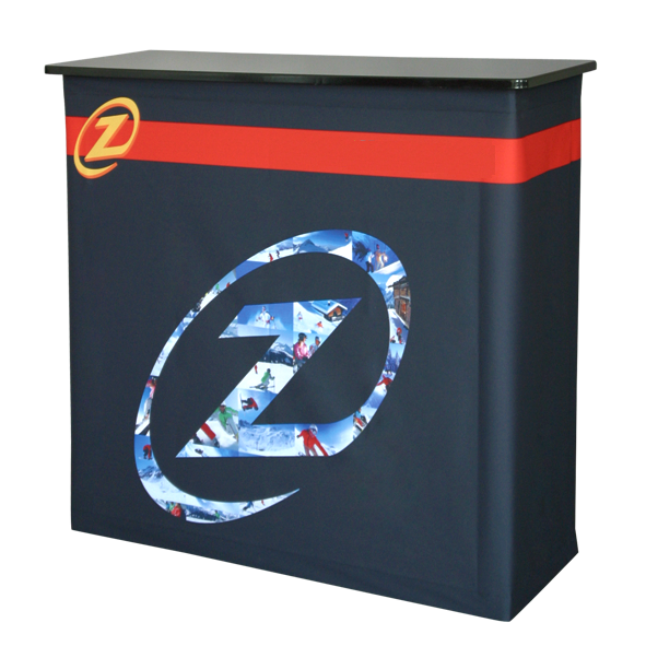 Comptoir rectangulaire publicitaire impression textile