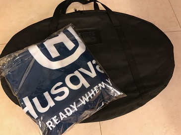 Comptoir publicitaire avec impression textile