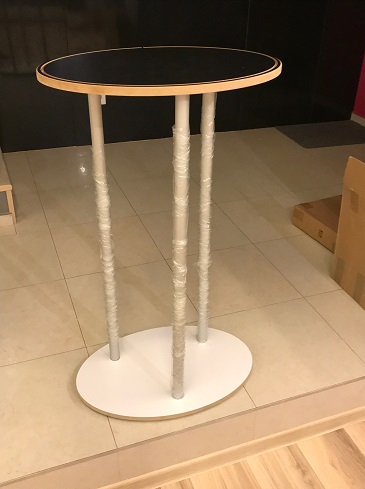 Comptoir publicitaire avec impression textile