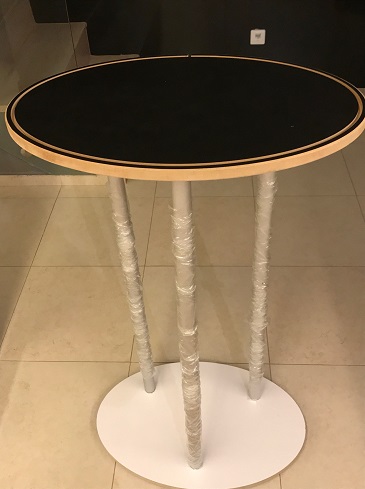 Comptoir publicitaire avec impression textile