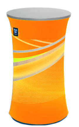 Comptoir publicitaire avec impression textile