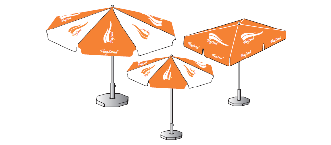 Parasol publicitaire personnalisé