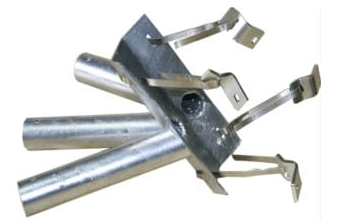 montage porte-drapeau incliné