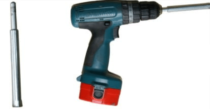 montage porte-drapeau incliné