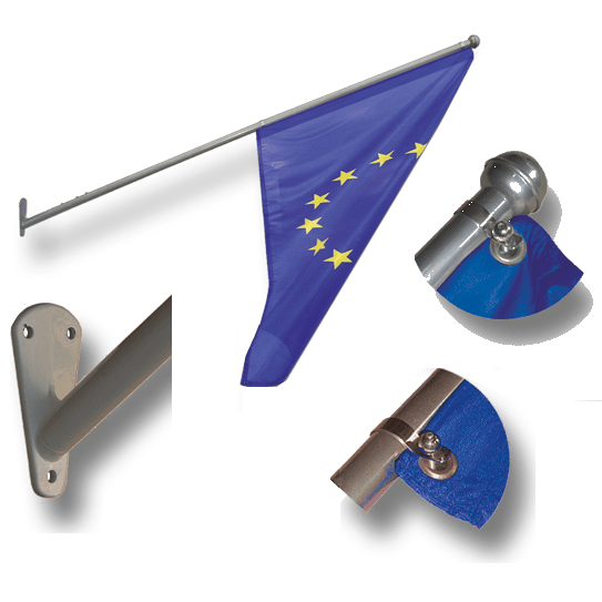 support mural pour drapeau