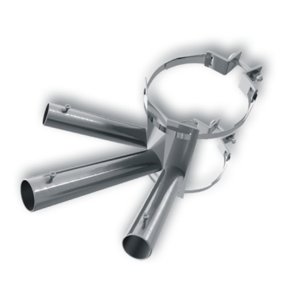 porte-drapeau incliné