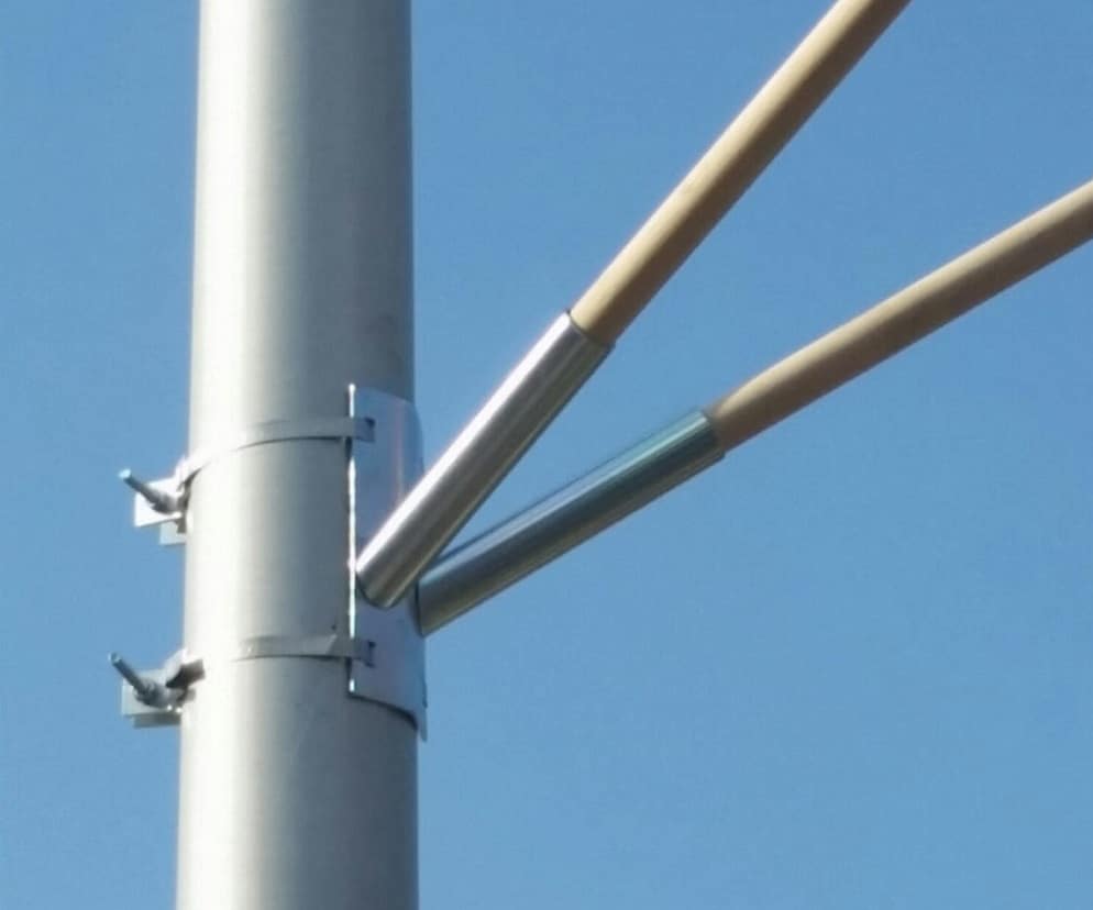 drapeau incliné pour poteaux éclairage