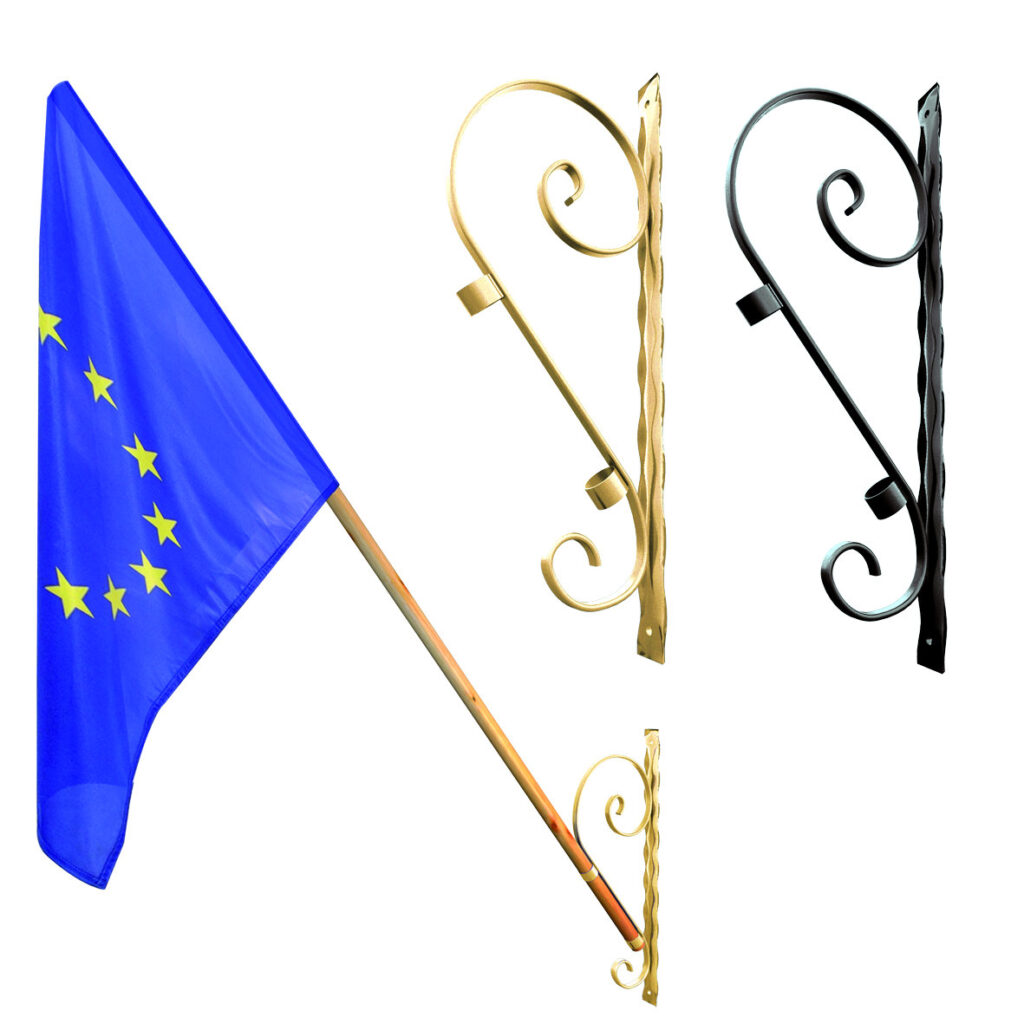 support drapeau mural