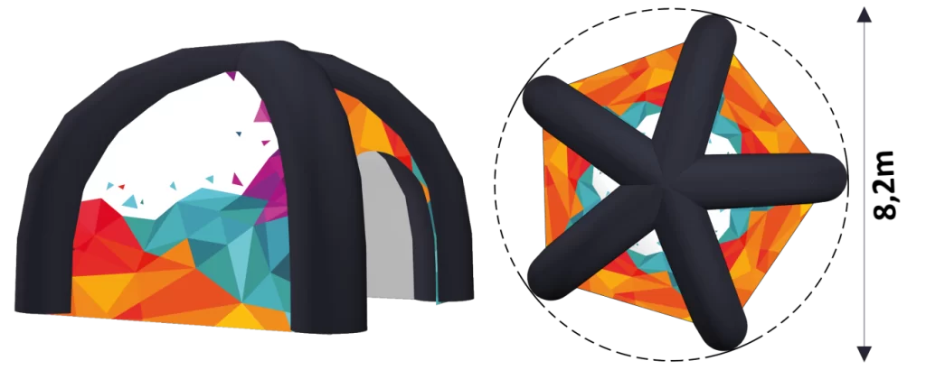 tente gonflable publicitaire