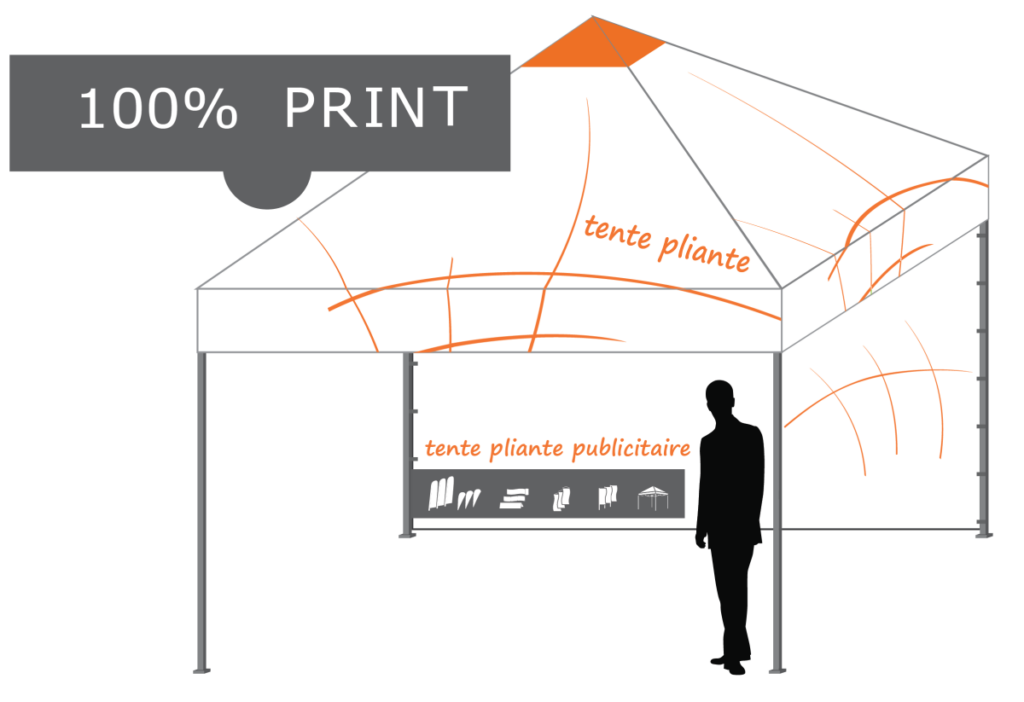 tente pliante personnalisable
