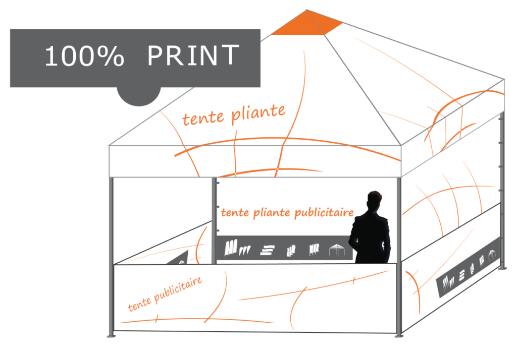 tente pliante personnalisable