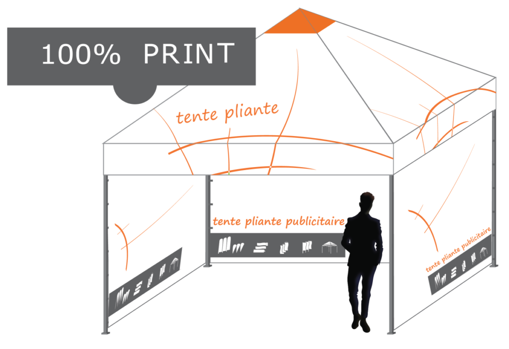 tente pliante personnalisable