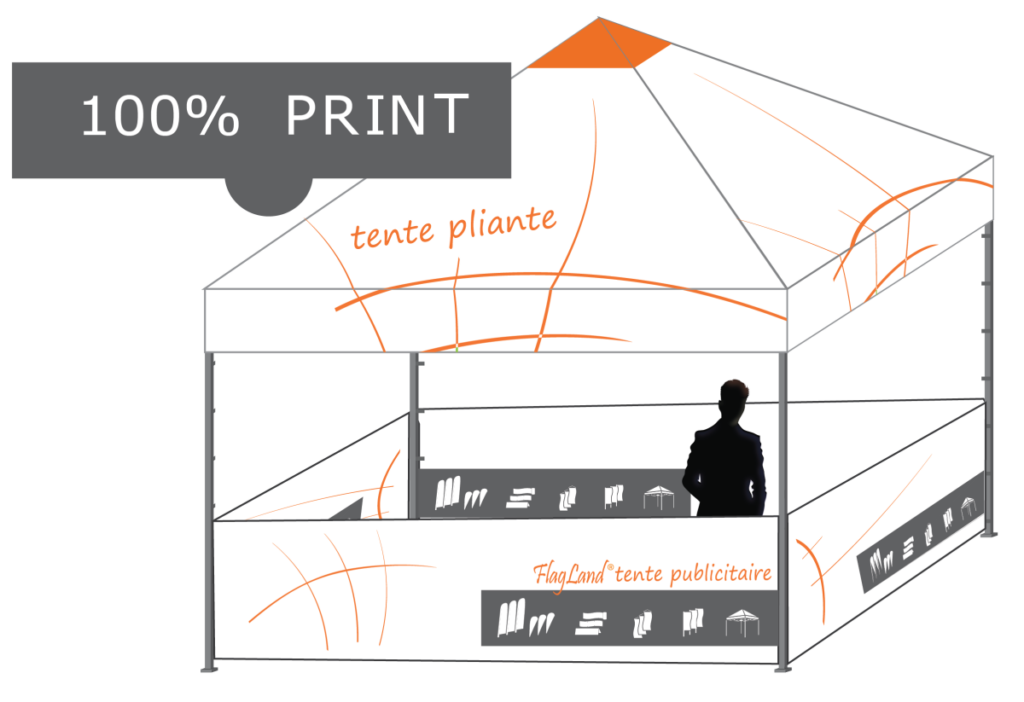 tente pliante personnalisable