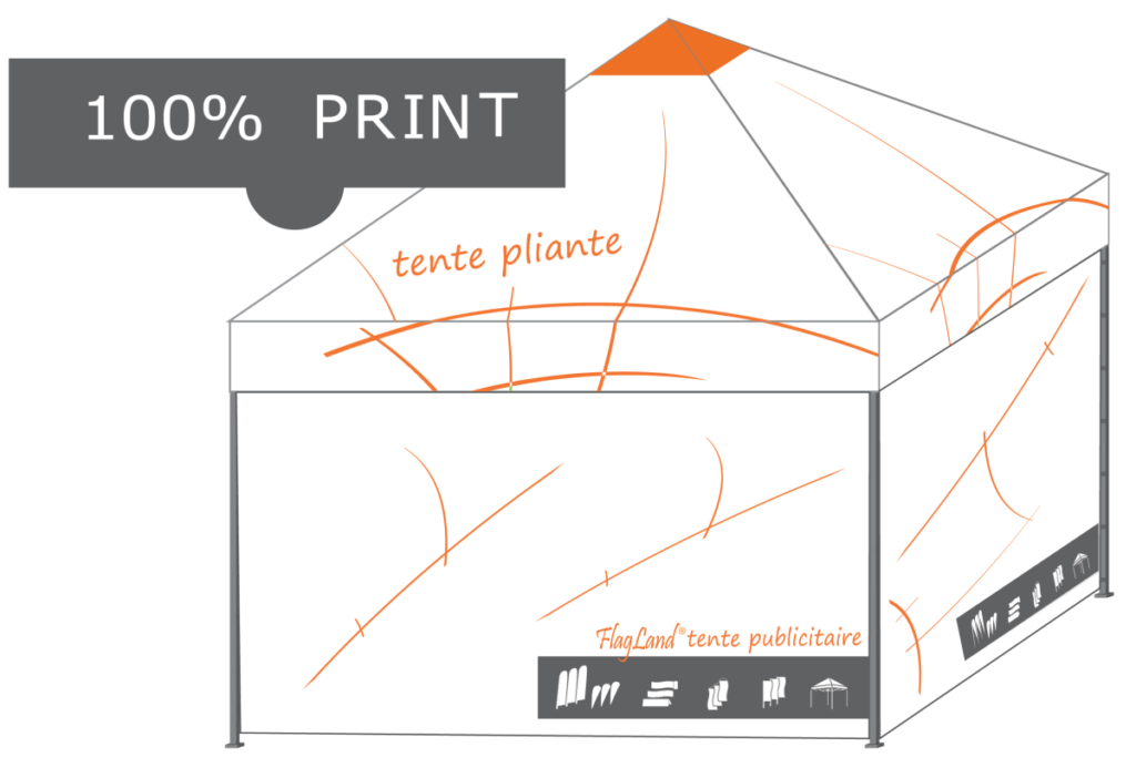 tente pliante personnalisable