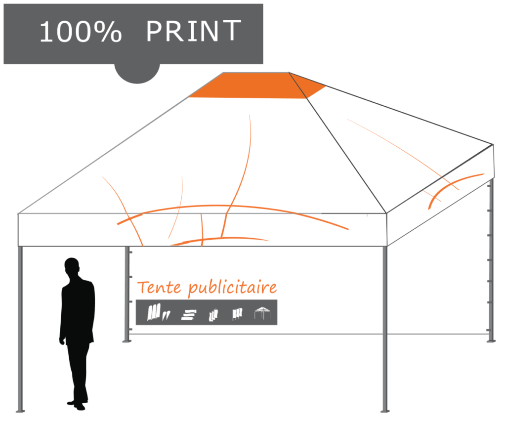 tente pliante personnalisable