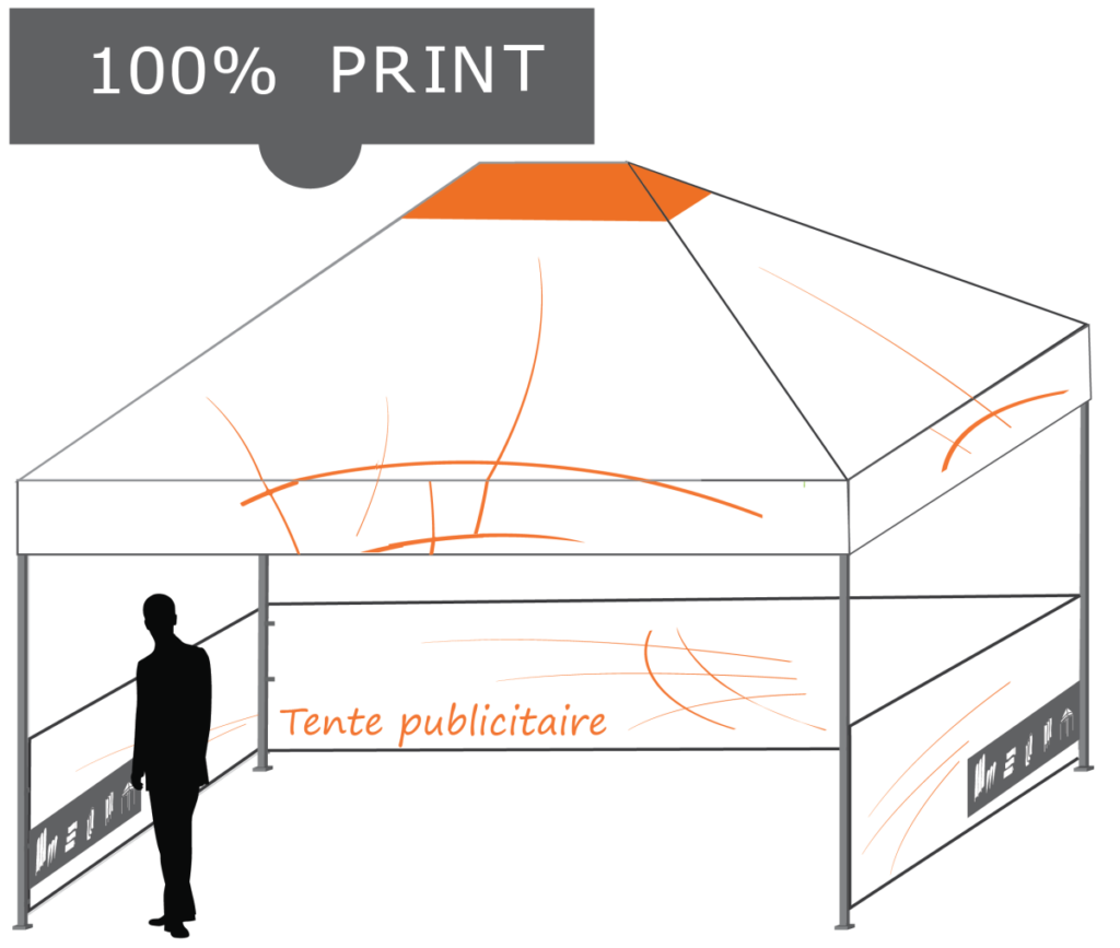 tente pliante personnalisable