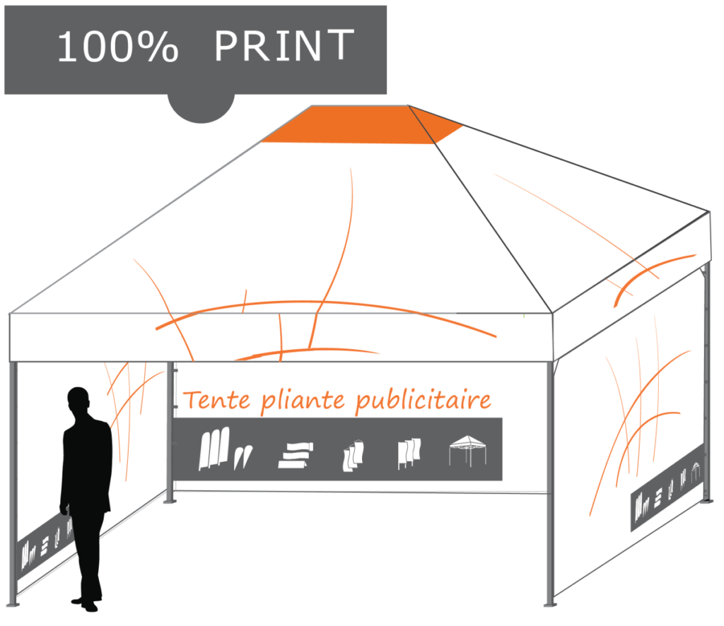 tente pliante personnalisable