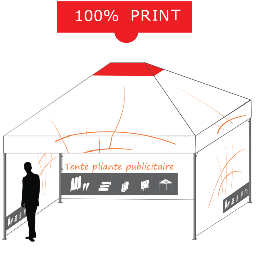 tente pliante personnalisable