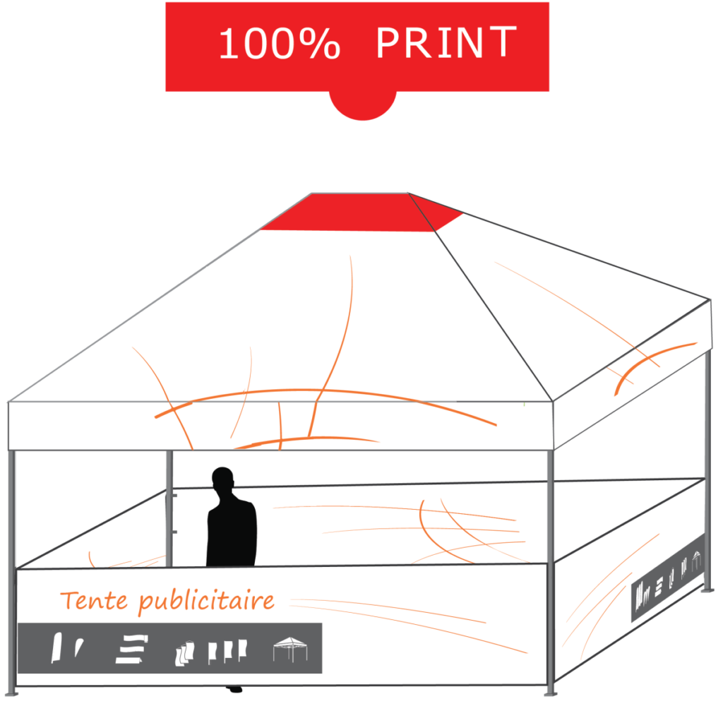 tente pliante personnalisable