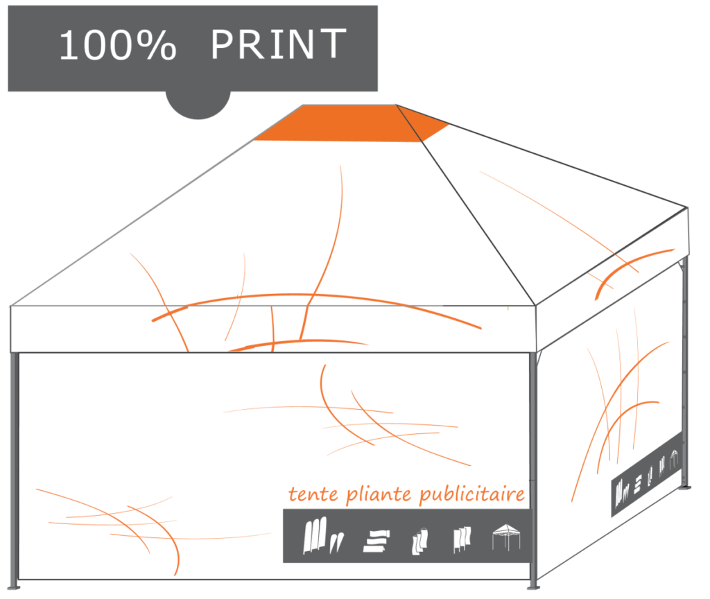 tente pliante personnalisable