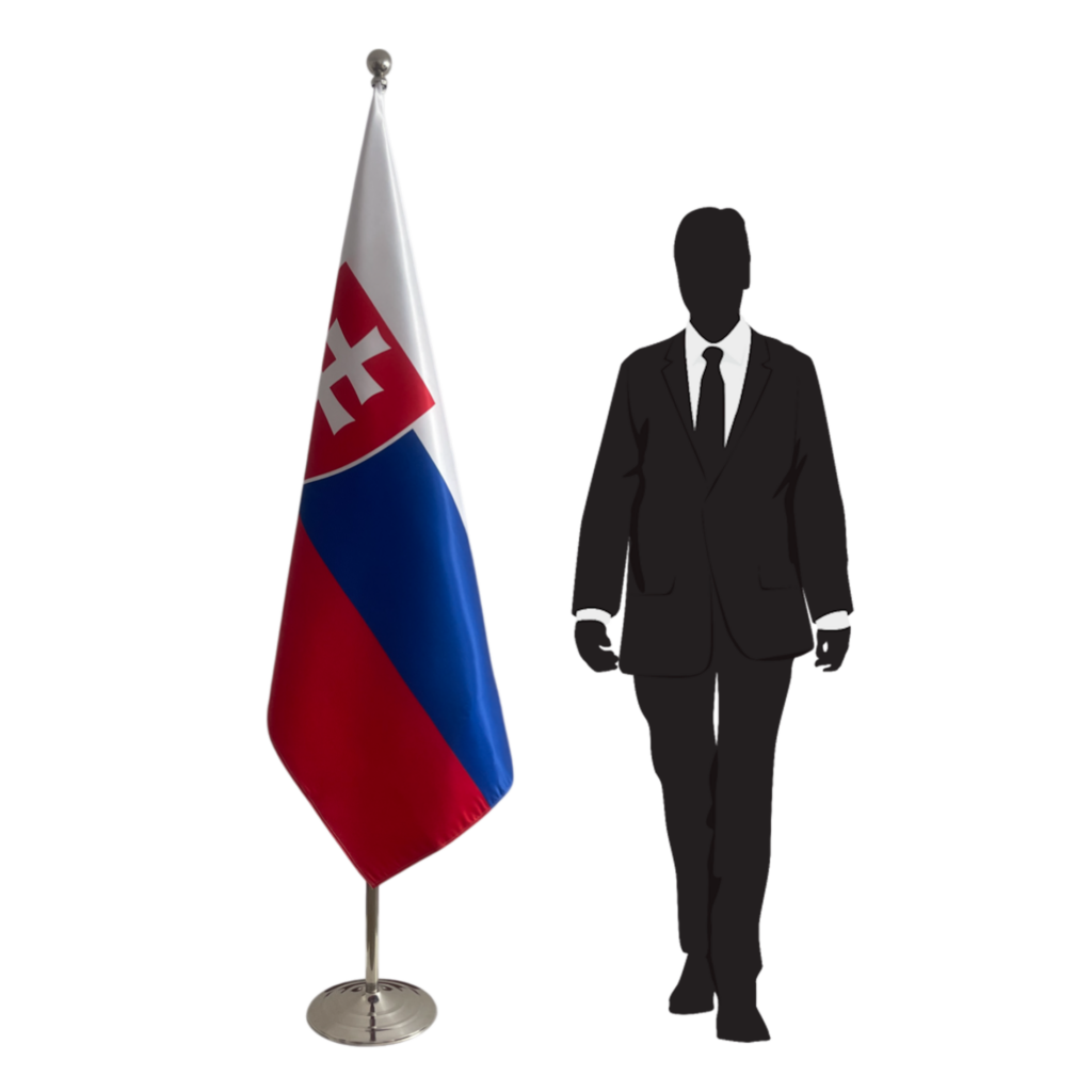 Drapeau Slovaquie sur mat