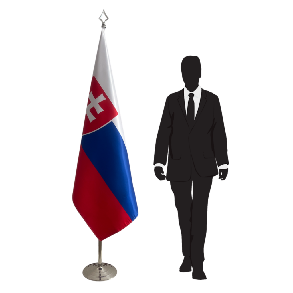 Drapeau Slovaquie sur mat