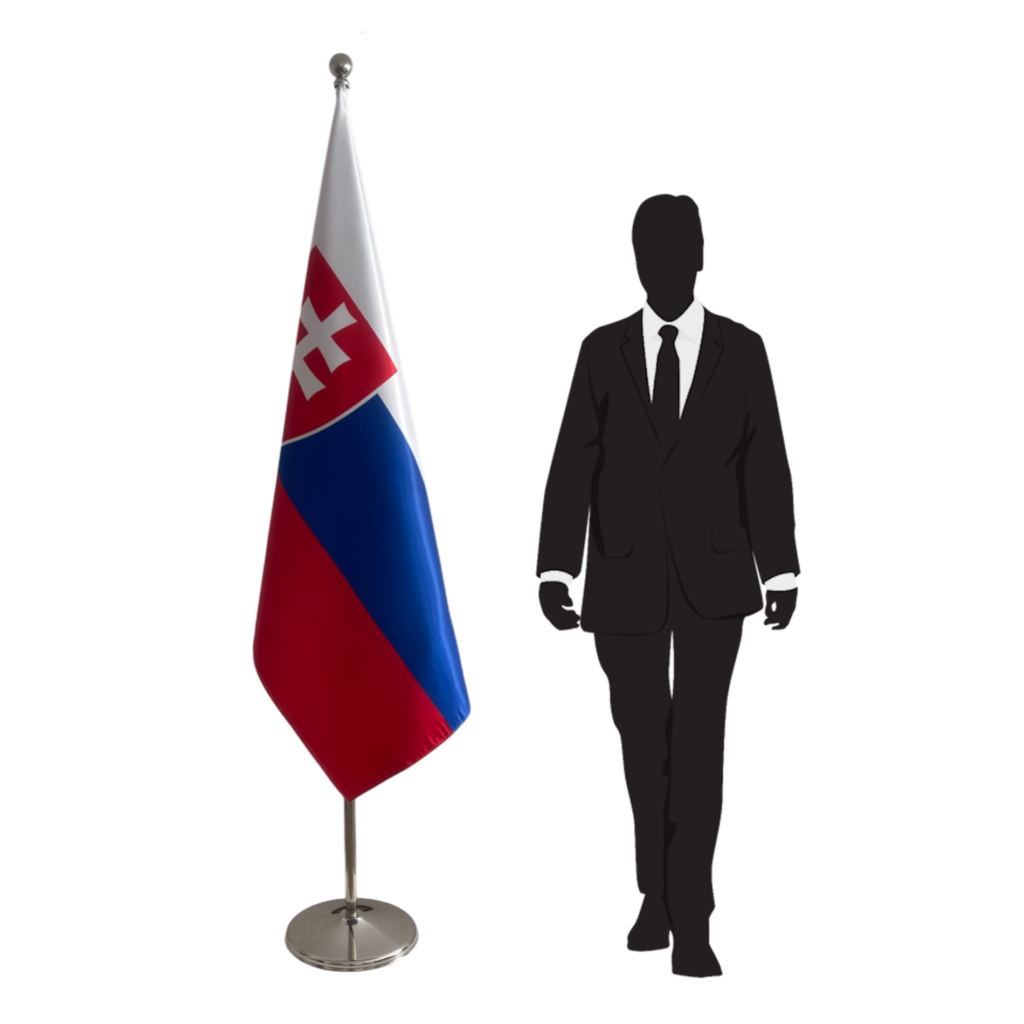 Drapeau Slovaquie sur mat