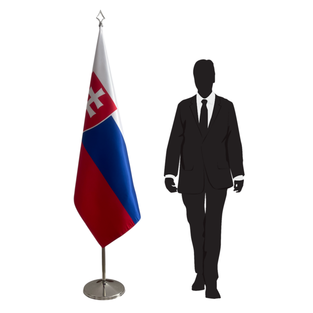 Drapeau Slovaquie sur hampe