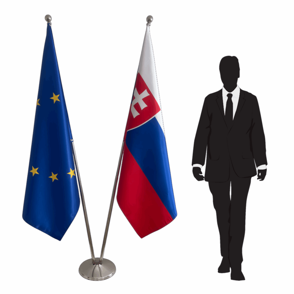 Drapeau Slovaquie sur hampe