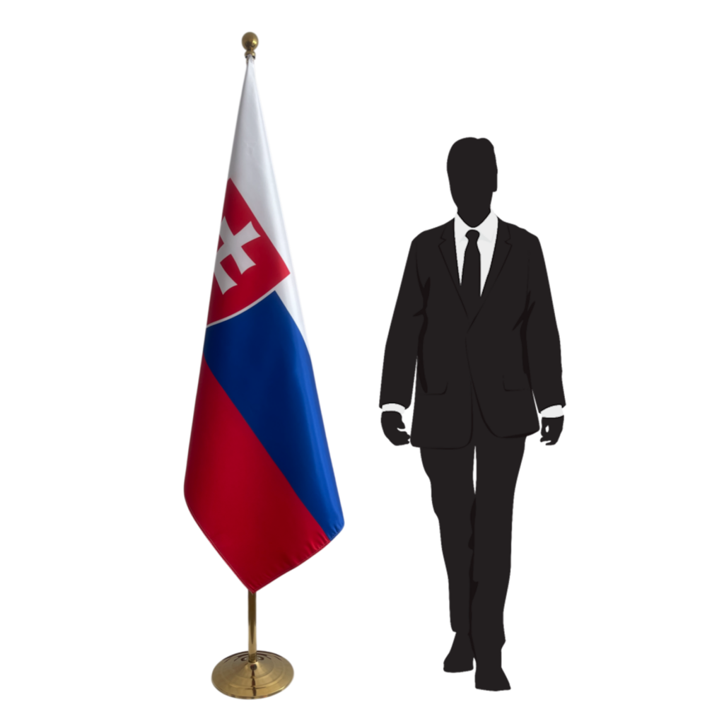 Drapeau Slovaquie sur hampe