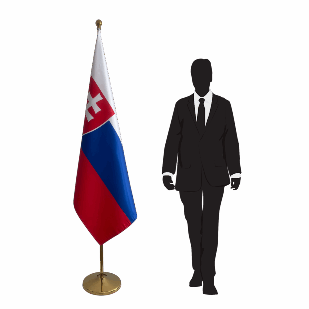Drapeau Slovaquie sur pied