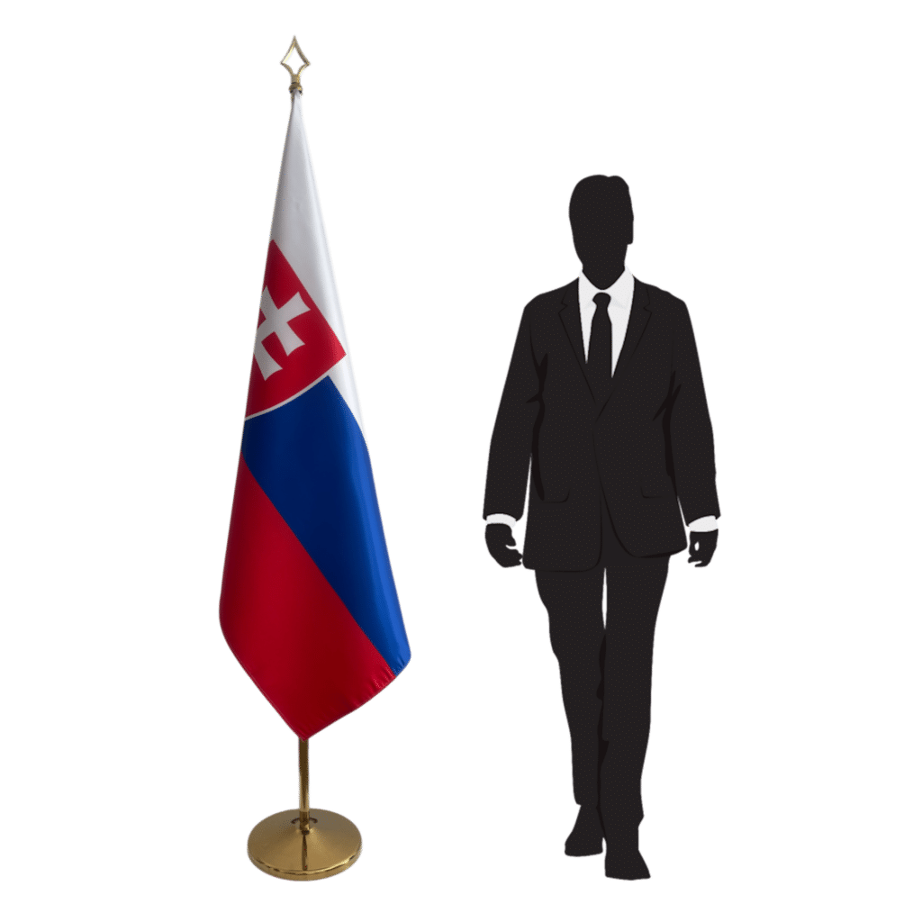 Drapeau Slovaquie sur pied
