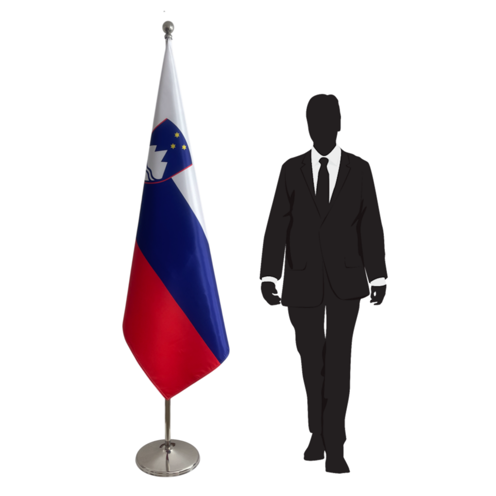 Drapeau Slovénie sur pied