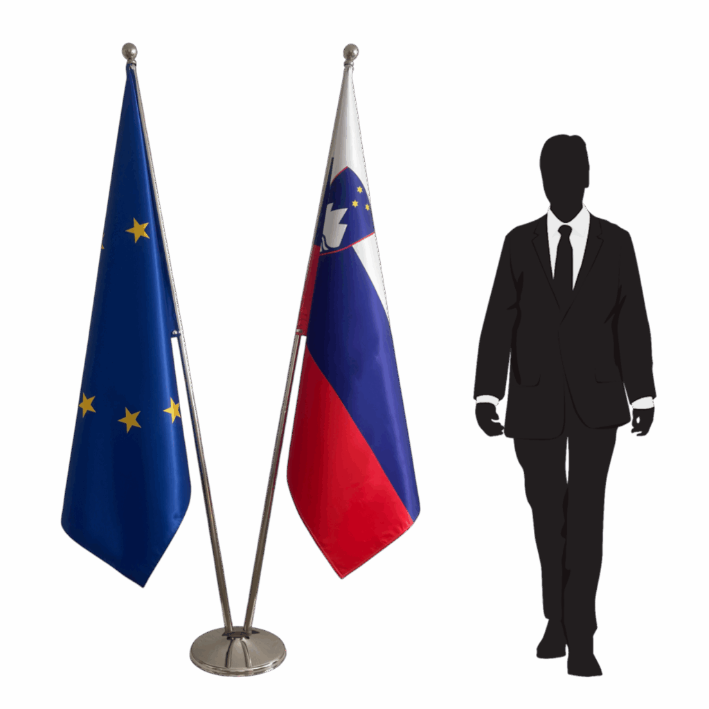 Drapeau Slovénie sur pied