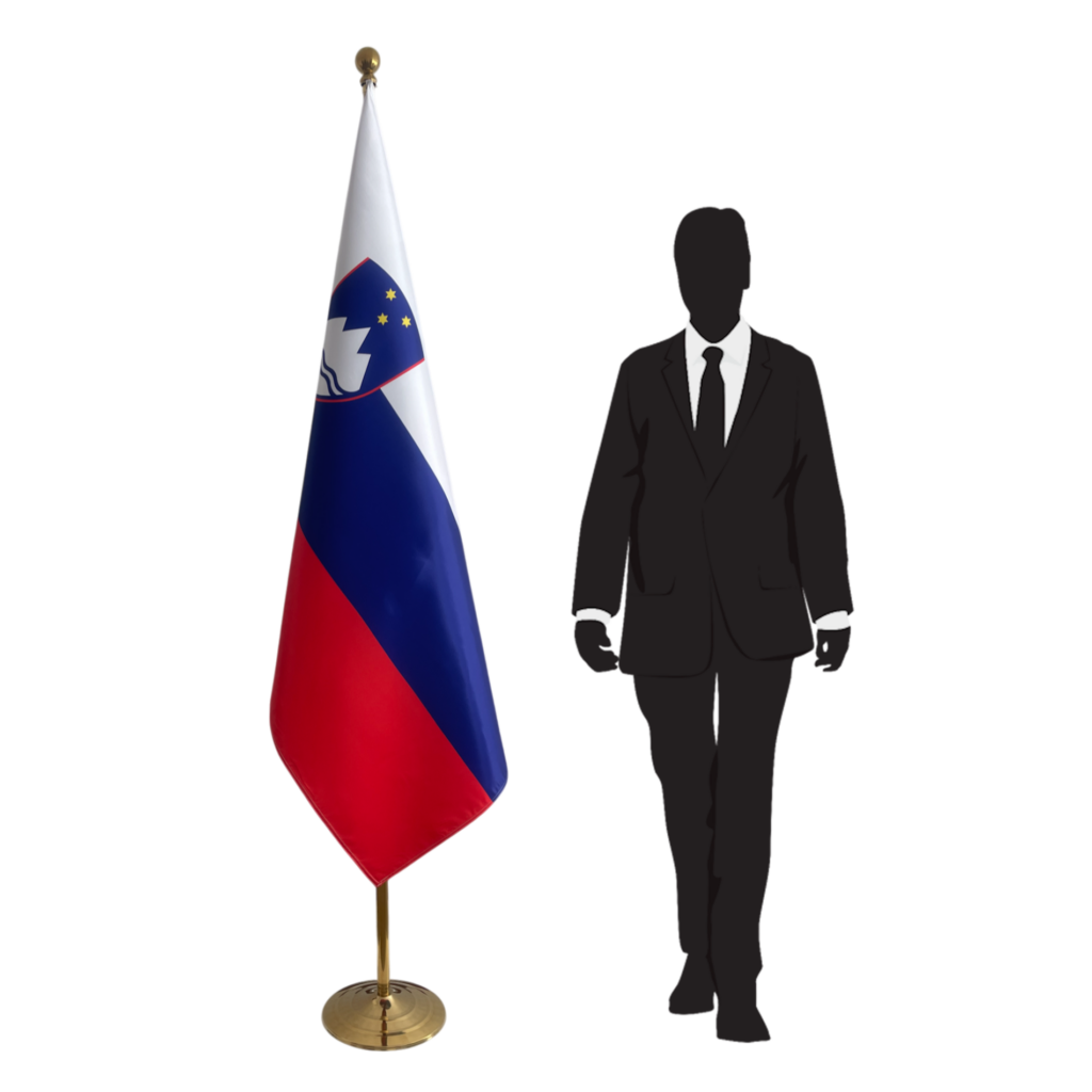Drapeau Slovénie sur hampe