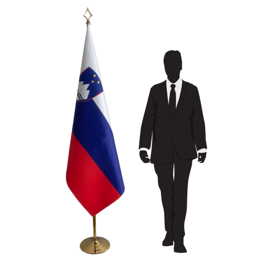 Drapeau Slovénie sur hampe