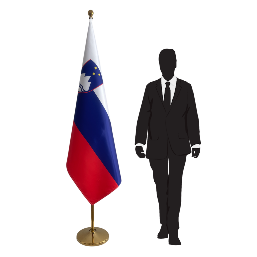 Drapeau Slovénie sur hampe