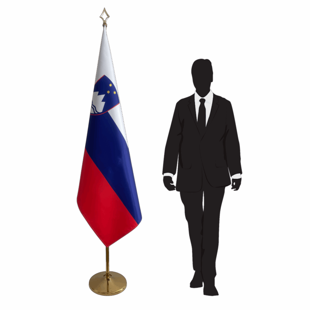 Drapeau Slovénie sur hampe