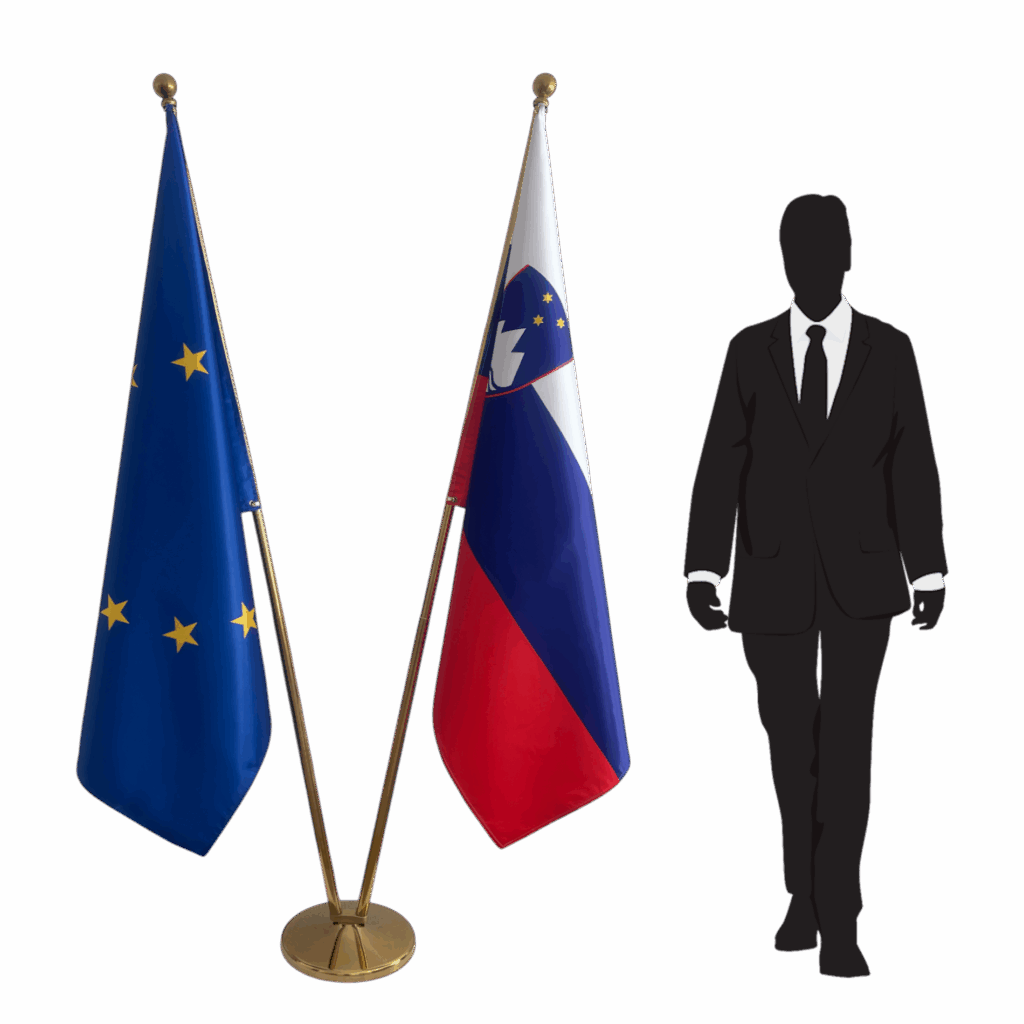 Drapeau Slovénie sur hampe