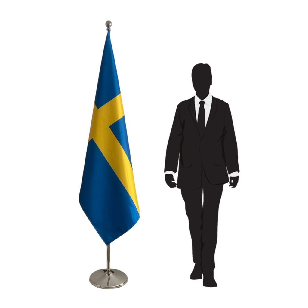 drapeau suede sur pied