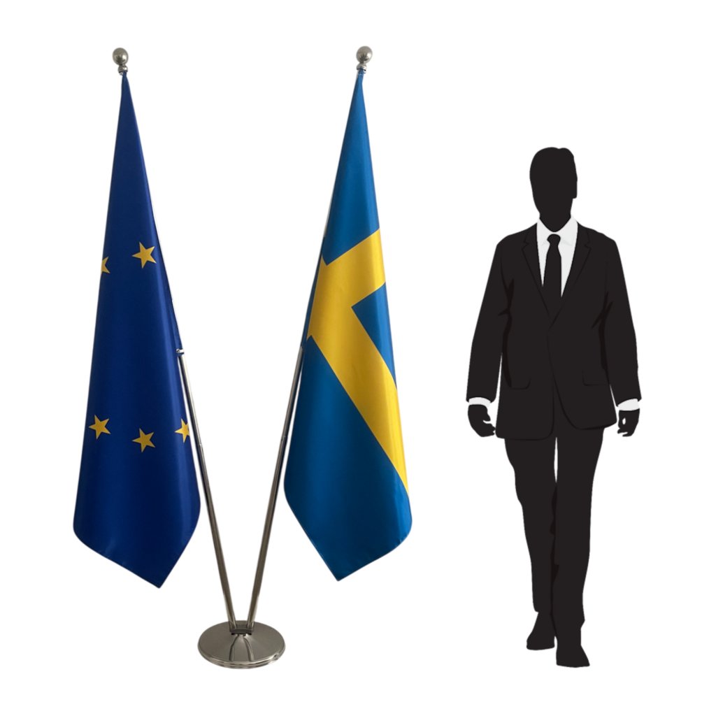 drapeau suede sur pied