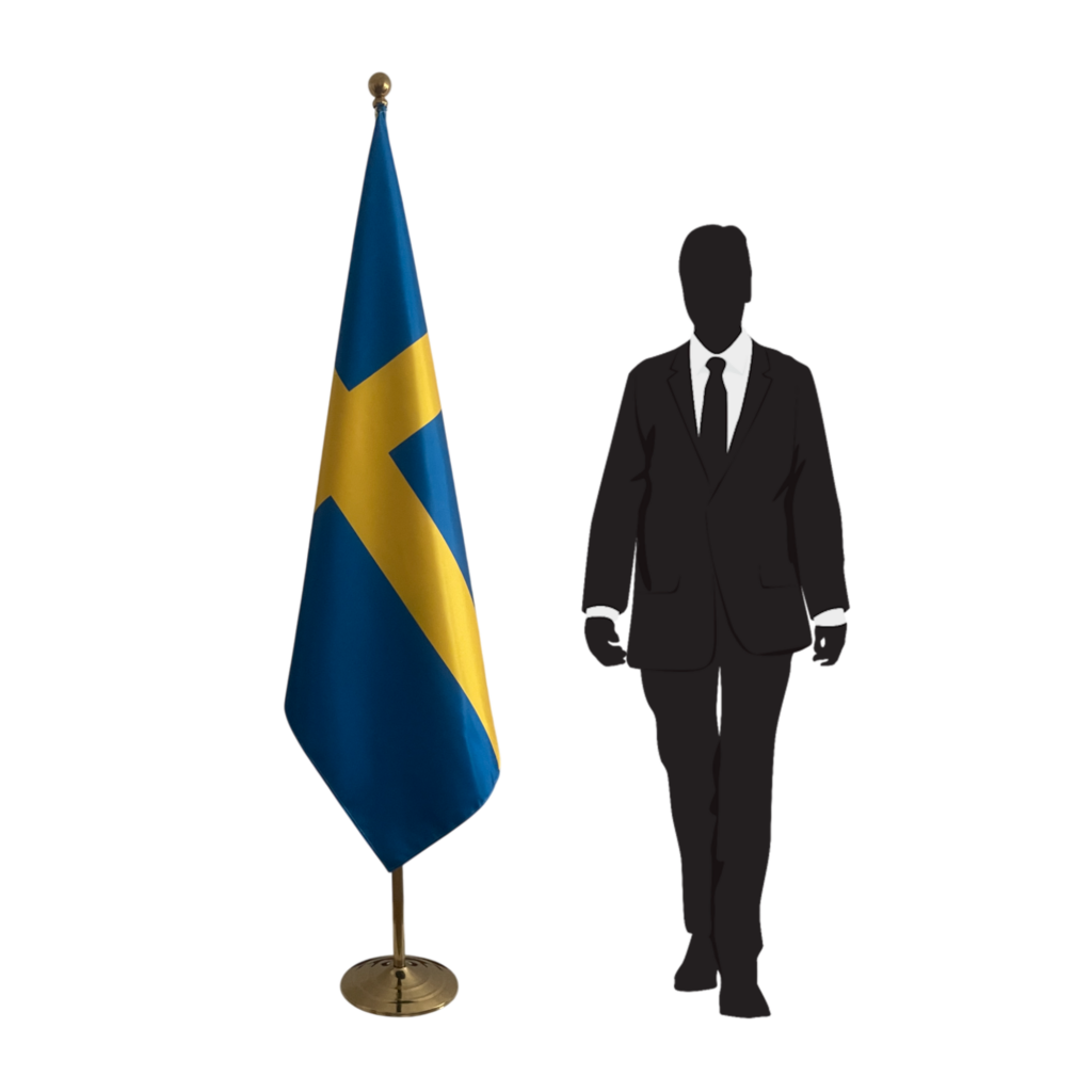 drapeau suede sur pied