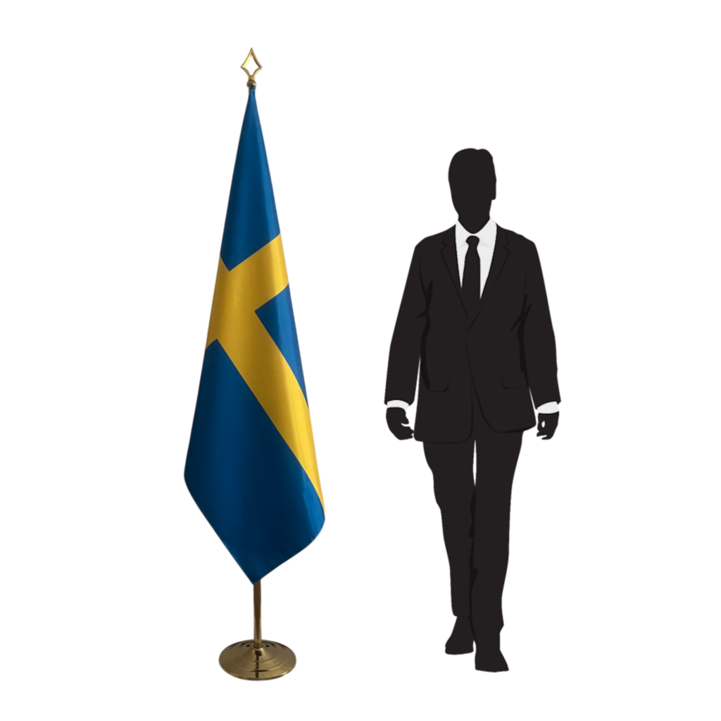 drapeau suede sur pied