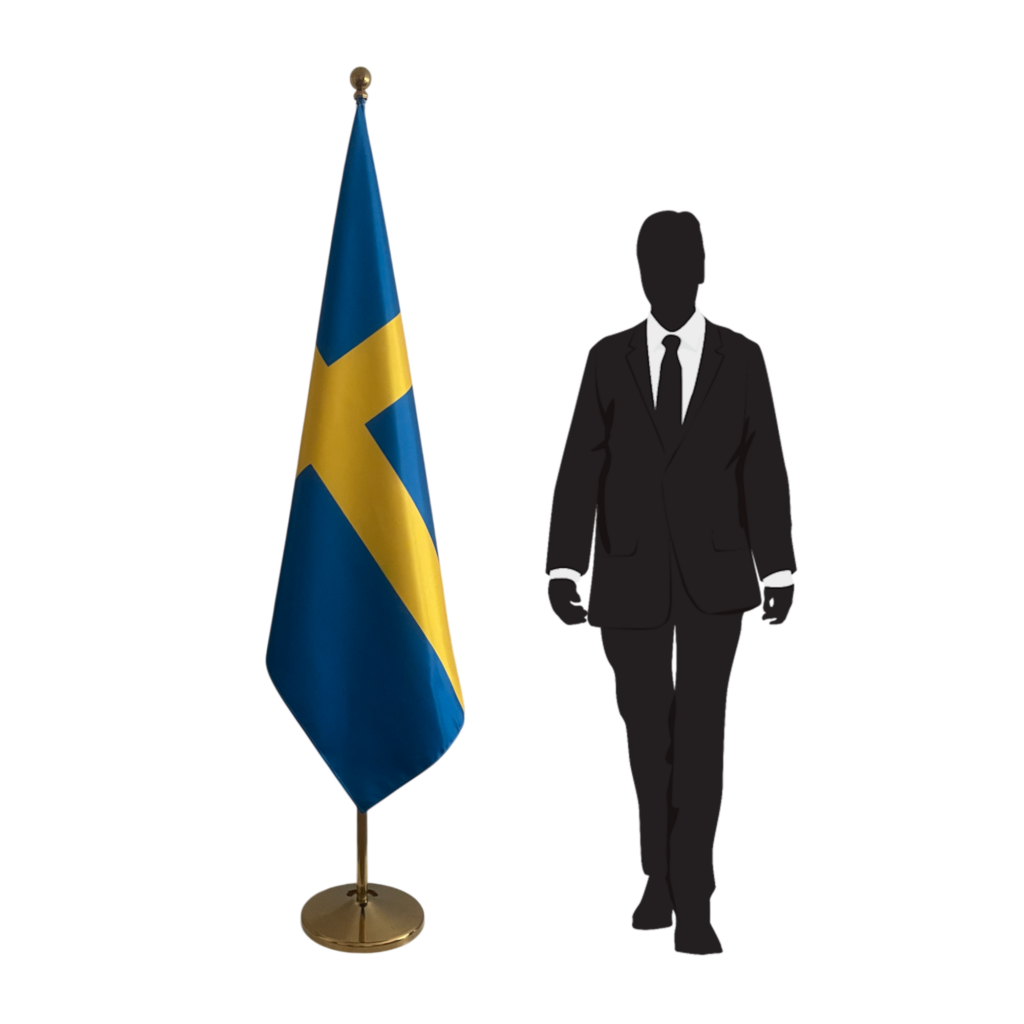 drapeau suede sur pied