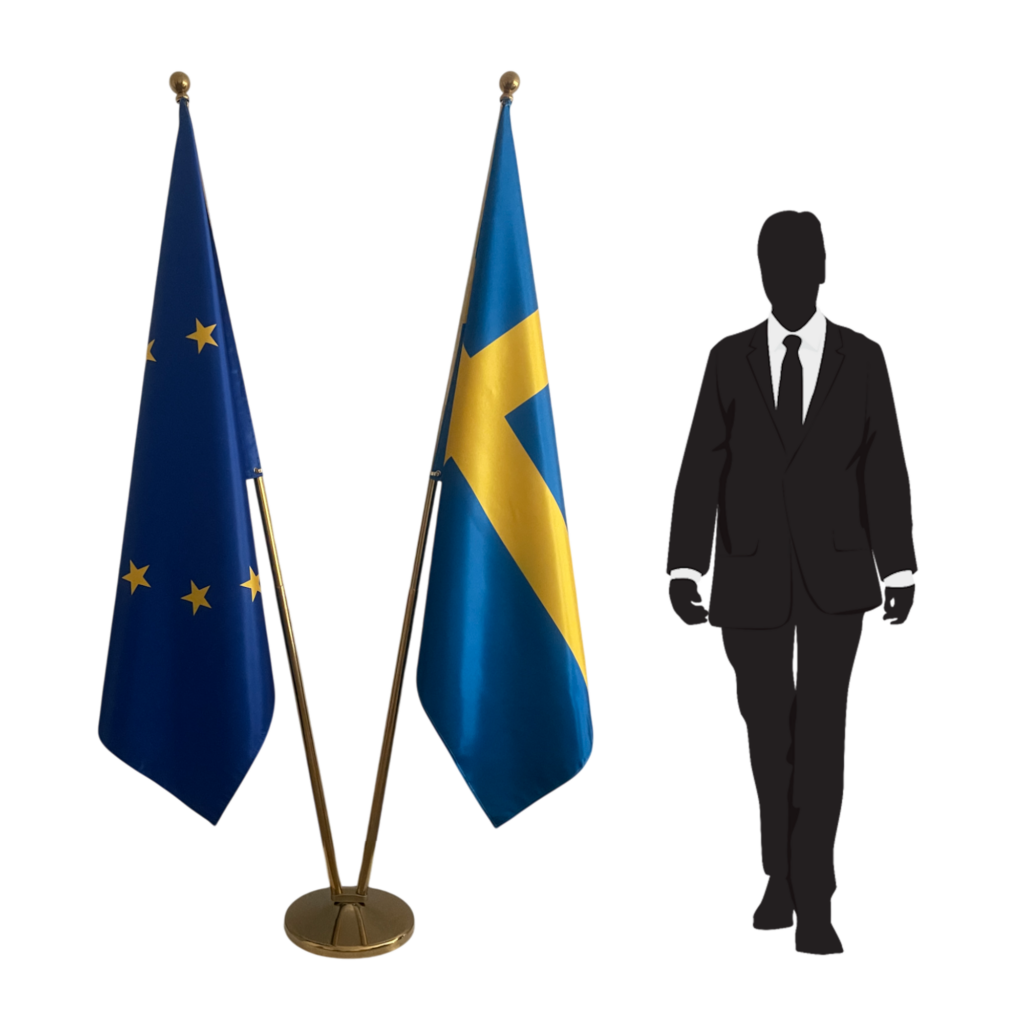 drapeau suede sur pied