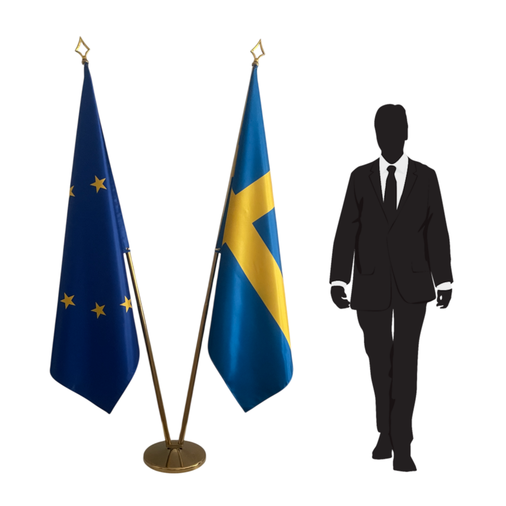 drapeau suede sur pied