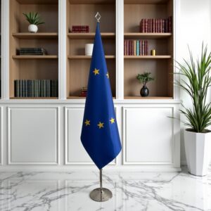 drapeau UE sur pied