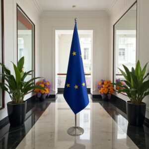 drapeau UE sur hampe