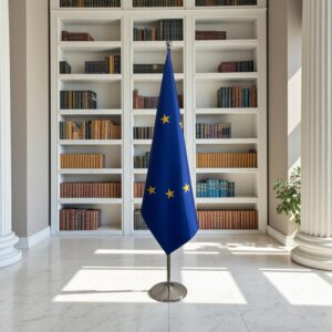 drapeau UE sur hampe