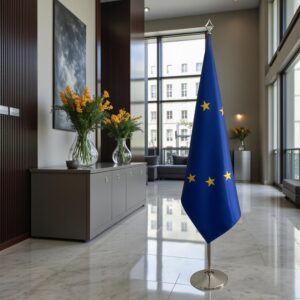 drapeau UE sur hampe